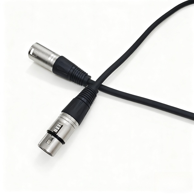 XLR Male to XLR Female Black PVC Braid Shielded Microphone Cables for Speaker Use