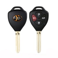 Xhorse VVDI XKTO02EN for Toyota Wired Remote 4-button for VVDI2 Mini Key Tool Triangle Flat Programmable Car Key Fob Replacement