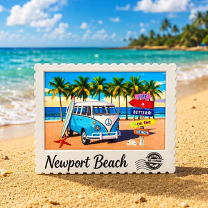 Aimant <span class=keywords><strong>de</strong></span> réfrigérateur souvenir personnalisé en résine imprimé en 3D, thème Plage <span class=keywords><strong>de</strong></span> la Côte d'Azur (Nice, <span class=keywords><strong>Cannes</strong></span>) - Product Image 2