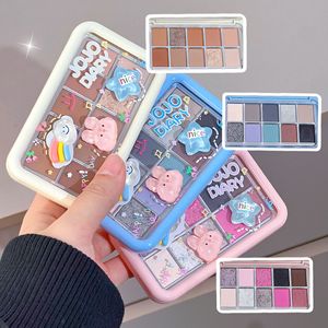 พาเลทอายแชโดว์ <span class=keywords><strong>JOJO</strong></span> DIARY แบบขายส่ง เนื้อชิมเมอร์ 10 สี กันน้ำ น่ารัก - Product Image 6