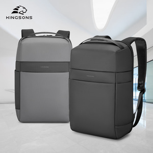 Kingsons Laptop Backpack Large Capacity <b>Computer</b> <b>Bag</b> Business Travel Men's Backpack Solid Color Black And Gray - Product Image 1