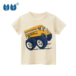 Brand 100% Cotton Knitted Comfortable Summer Kids Clothing Short Sleeve Shirts For Boys