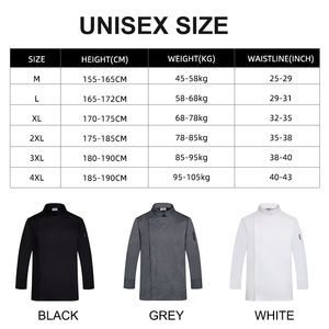 เสื้อเชฟกันน้ำสำหรับผู้หญิงในโรงแรมเสื้อแจ็กเก็ทเชฟสีพื้นสำหรับร้านอาหารขายส่งโลโก้ชุดเชฟผู้ชาย - Product Image 4