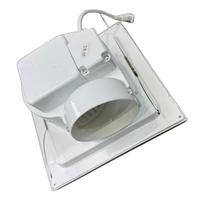 Ventilateur de plafond carré LED 2-en-1 pour cuisine et salle de bain, ultra-plat 30 cm, haute luminosité, anti-éblouissement, sans scintillement, éclairage uniforme