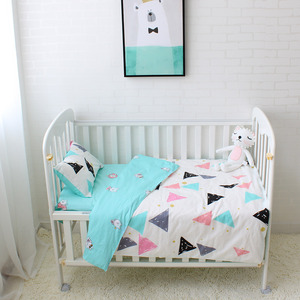 De 100% de algodón orgánico de bambú super suave cuna de bebé 3 piezas cuna babi juegos de ropa de cama para niños niñas - Product Image 6