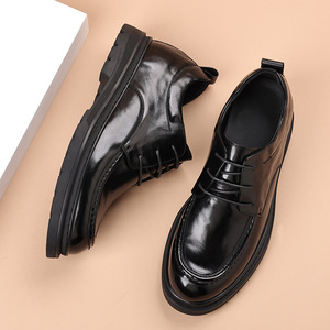 Chaussures à lacets en cuir véritable pour homme, style classique rétro, légères, respirantes, antidérapantes, adaptées aux tenues de cérémonie et professionnelles - Product Image 2
