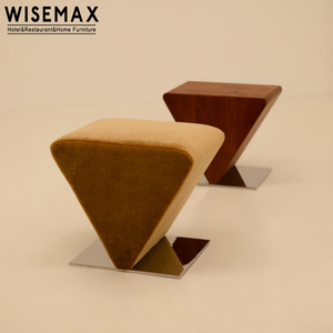 WISEMAX FURNITURE Nordic Velvet Fabric <strong>Small</strong> Ottoman Chair Modern Corner <strong>Stool</strong> Sofa End <strong>Table</strong> Bedroom <strong>Dressing</strong> <strong>Stool</strong> for Home - Product Image 1