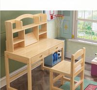 Table d'étude pour enfants, ensemble bureau d'écriture simple, en bois massif, pour la maison