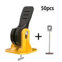 Épingles réutilisables 50 pièces Système de nivellement de carrelage Niveleur en céramique pour sol en porcelaine 1.0mm Entretoise t Pin Niveau Outil Carrelage pour céramique