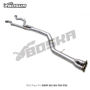 ท่อไอเสียสแตนเลสแบบกลาง หนา 1.5 มม. สำหรับ M3/M4 F80/F82 S55 3.0T ปี 2014-2019 ยี่ห้อ Boska - Product Image 3