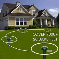 Répulsif à ultrasons solaire contre les souris et les taupes, dissuasif pour rongeurs, vibrations, lumières LED pour jardin, parc, ferme, extérieur