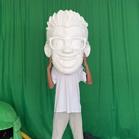Tablier personnalisé de haute qualité sur le thème des lunettes, personnage mascotte pour hommes, idéal pour les carnavals / grands festivals à thème café pour adultes
