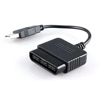Cable USB para Mando de PS2, Cable Convertidor con Cable USB-A para Conectores de PS2 a PS3, Adaptador de Controlador de Juegos para PC, Cable de Extensión