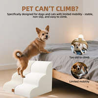 Rampe pour chien en mousse à mémoire de forme écologique Étapes pour chien et chat Escalier pour chien multi-usages personnalisé pour lits avec housse amovible étanche