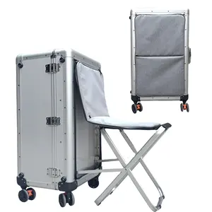 Алюминиевый стержень для переноски, передние открывающиеся чемоданы, прочный Дорожный Чехол, Спиннер, легкие комплекты для багажа на молнии