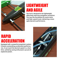 Vente chaude usine ZYHOBBY Bateau RC Arrow Outrigger 70km/h+ avec moteur brushless 3300KV, ESC étanche 120A et coque de course refroidie par eau