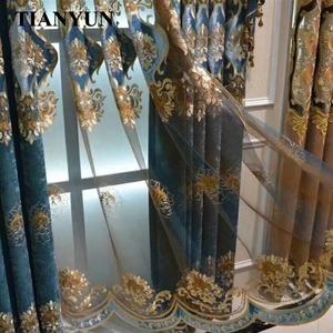 Gorden Grommet Modern Harga Terjangkau Bahan Chenille Bordir Bunga 100% Poliester Blackout Insulated Terbaru - Product Image 4