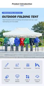 10 x 10FT Tarp Lều bật lên gấp nhiệm vụ nặng nề bán buôn đen hồng 3x3 Tán lều ô - Product Image 4