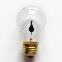 Ampoule de Noël de style Edison A19, flamme vacillante maçonnique, décoration intérieure en verre pour Halloween
