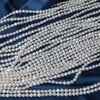 Perles naturelles lisses sans noyau en forme de tablette, économiques, pour la fabrication de bijoux DIY, 5-5,5 mm/5,5-6 mm