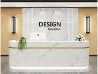 États-Unis CA Royaume-Uni AU GER Stock local Mobilier de salon de beauté blanc Table de bijouterie de luxe Parfum Bureau de réception design