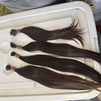 Cheveux humains vierges bruts lisses et soyeux en vrac, 100% cuticules alignées, cheveux humains non traités en vrac