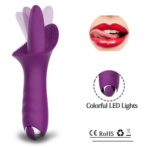 Vibrador de Clítoris <span class=keywords><strong>YAQU</strong></span> Rose, Estimulador con Lengüeta y Succión, Masajeador Sensual, 5.91 Pulgadas, Recargable por USB, 10 Velocidades, Resistente al Agua, Color Rosa/Morado, Certificado CE - Product Image 1