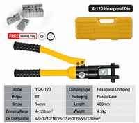 Herramienta Profesional de Prensado de Terminales Hidráulicos, Alicates de Prensado Hidráulicos Manuales para Terminales Eléctricos de 4-70 mm²