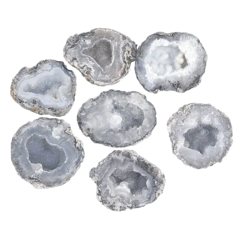 Cristal naturel spécimen de minerai brut du mexique creux Agate géode cristal pierre ornements