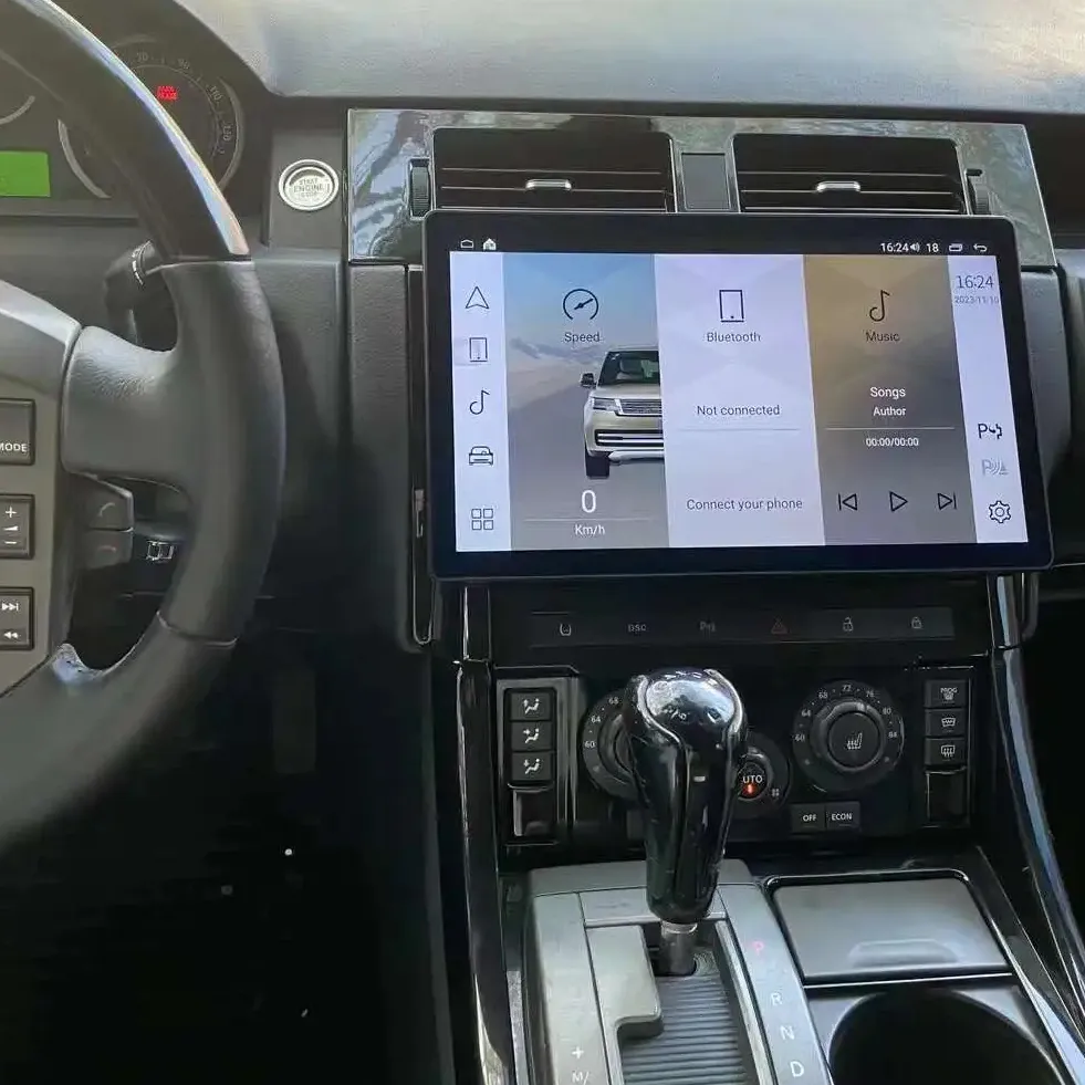 مشغل Navihua متعدد الوسائط ومشغل أقراص DVD بشاشة تعمل باللمس يدعم نظام التشغيل Android من الجيل الرابع ومزود بتقنية التطور طويل الأمد LTE ومخصص لسيارة Land Rover Range Rover Sport L320 ويعمل بنظام Android