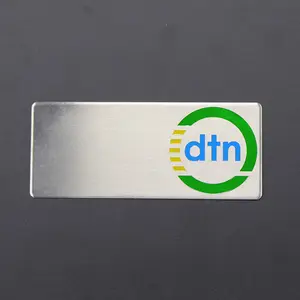 Engraved Metal Plates Brushed Surface Metal Nameplate Engraved Black Logo Steel Plaque Custom Made Stainless Steel Logo Plate