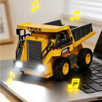 Mini-Excavatrice Télécommandée à Échelle 1:64, Camion Benne Entièrement Proportionnel, Vitesse Variable, Matériau en Alliage