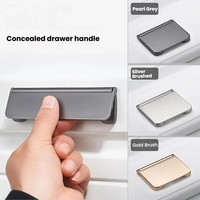 Poignée escamotable encastrée moderne et minimaliste pour tiroir et armoire