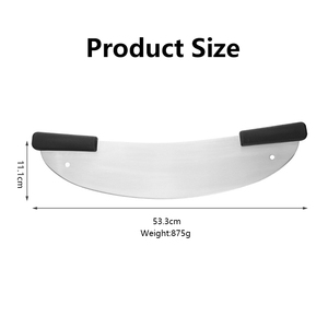 Coltello per Pizza Extra-Large Professionale in Acciaio Inossidabile con Impugnatura Antiscivolo per Uso Ristorante - Product Image 2