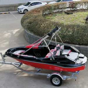 Nuevo Diseño de Lanchas a Motor de Fibra de Vidrio Verde con Motor de 60hp Hechas en China - Product Image 3