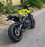 Motor Yamaha MT-09 Naked Street Bekas, 890cc Tiga Silinder Berpendingin Cair, Warna Monster Kuning Cerah