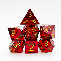 Jeu de dés Dnd Polyhedral Resin Sharp edge Role Playing Bar Party Tabletop Board Game Swirling En stock