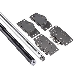 Kaishengxi Rail de porte coulissante avec poulie tampon intégrée, diamètre d'axe 8 mm, quincaillerie de placard, système universel push-pull - Product Image 1