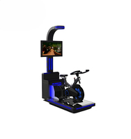 Simulateur de vélo de fitness en réalité virtuelle en fibre de verre pour espaces intérieurs, jardins publics, parcs d'aventure, centres commerciaux et trampolines