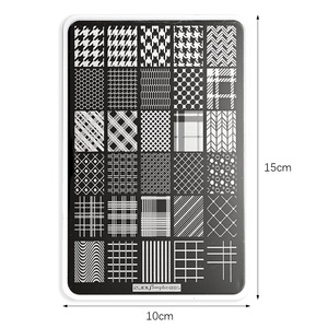 YULI KY-802 9.5X14.5cm Grande plaque de tamponnage <span class=keywords><strong>pour</strong></span> nail art, motifs feuilles, fleurs, géométriques, pochoirs de graffitis <span class=keywords><strong>pour</strong></span> impression de <span class=keywords><strong>vernis</strong></span> - Product Image 5