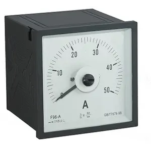 Fabrika fiyat 0-50A 4-20ma giriş gösteren kare tipi Analog ampermetre Amp cihaz metre