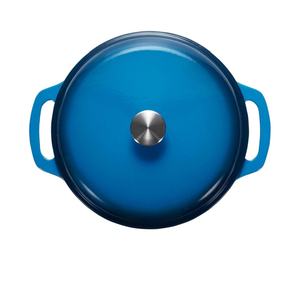 Olla de Cocina de Metal Esmaltado con Doble Asa, Cacerolas Redondas y Olla para Sopa, Hierro Fundido, Sartén con Tapa - Product Image 3