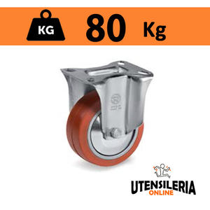 Rueda de goma de silicona 72GS con soporte NL fijo Max 80Kg - Product Image 1
