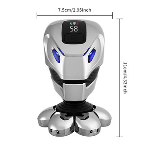 เครื่องโกนหนวดไฟฟ้าแบบแม่เหล็ก 7 ใบมีด ชาร์จผ่าน USB สำหรับใช้ในบ้านและโรงแรม ดีไซน์แบบโรตารี่สำหรับโกนศีรษะ - Product Image 4