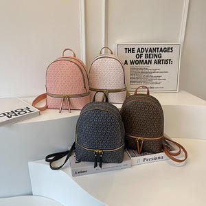 2025 mode dames Logo motif sac à dos en cuir Pu fermeture à glissière étanche sacs à bandoulière classique femmes sac à dos - Product Image 6