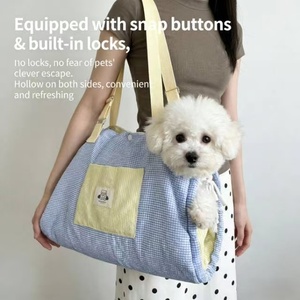 Dog Bag Cartoon Soft Canvas Outdoor Lightweight Portable Large Capacity Summer Breathable Pet Dog Exposed Head Anti-Stress - Product Image 5