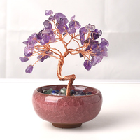 Árbol de la Abundancia de Piedra Natural, Árbol de la Vida Hecho a Mano con Piedras Curativas de Chakra para Decoración
