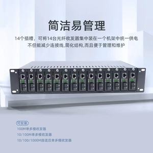 ชั้นวางตัวรับส่งสัญญาณไฟเบอร์ออปติก YG ขนาด 19 นิ้ว 2U ช่องใส่ 14 ช่อง พร้อมแหล่งจ่ายไฟคู่สำหรับอุปกรณ์เครือข่าย - Product Image 5