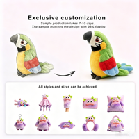 Funboxes Vente en gros de jouets en peluche électroniques amusants, jouets en peluche papillon parlant pour cadeaux farfelus