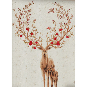 Mural de Pared Bordado Personalizado sin Costuras, Motivo Floral de Aves, Estilo Chino, Decoración del Hogar, Rectangular, Tela de Poliéster No Tejida - Product Image 5
